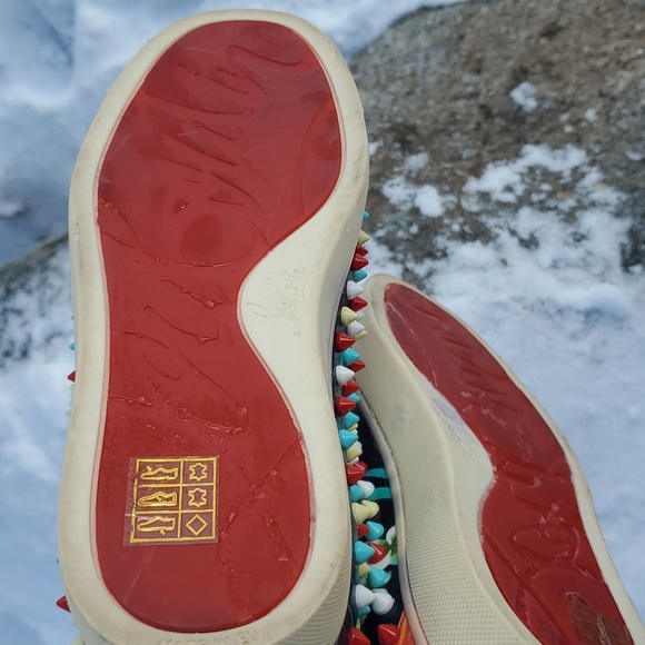 Christian Louboutin Roller Boat Leather Low Trainers Size 8 - Picture 8 of 16